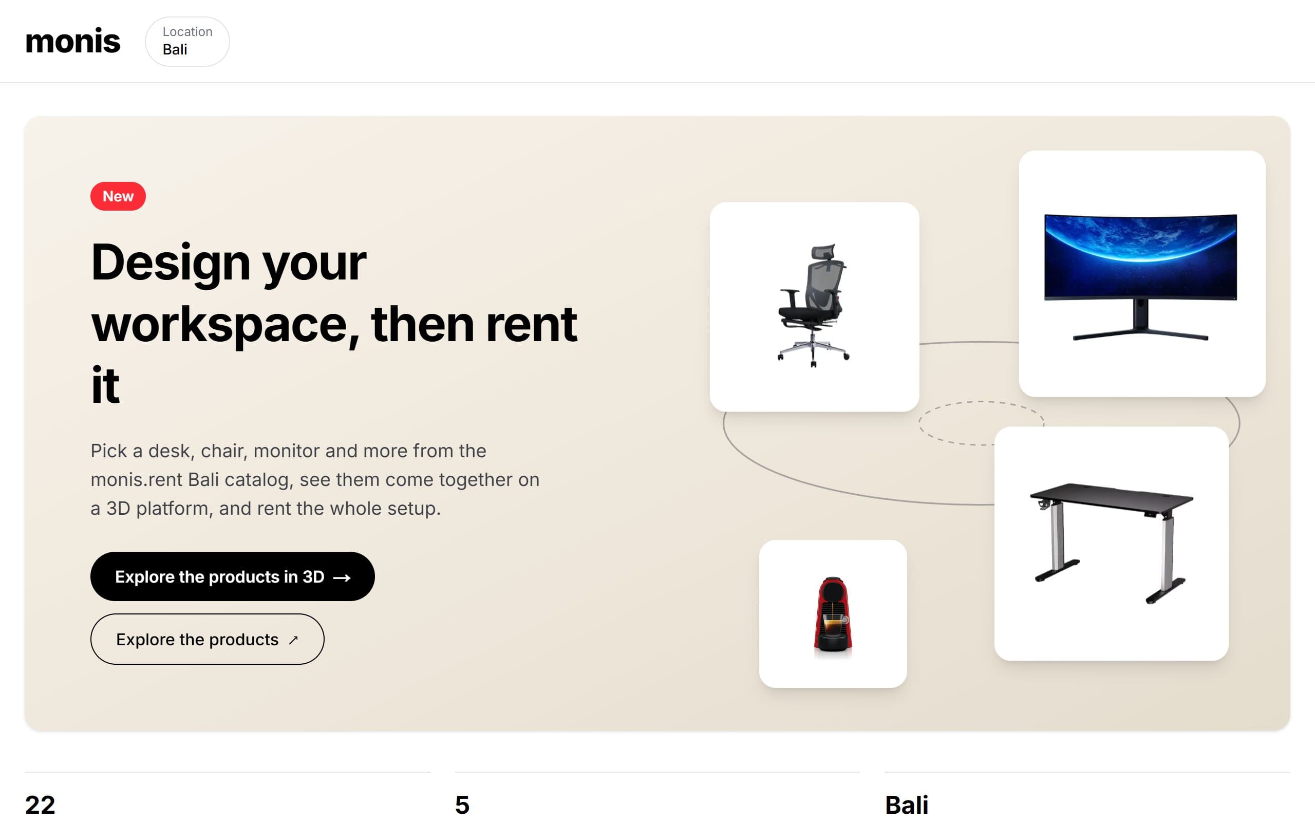 Home Interactive 3D landing page